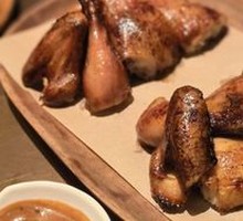 Fig Leaf-Smoked Spring Chicken with Truffle Sauce