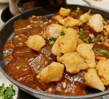 Sizzling Noodles with Cold Tapioca Jelly