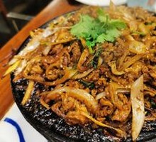 Grilled Meat on Iron Skillet