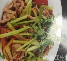 Celery and Pork Stir-fry Rice Bowl