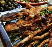 Grilled Squid on Iron Plate