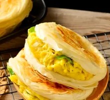 Scallion pancake with egg