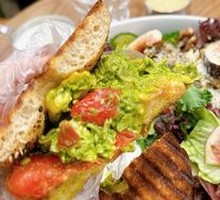 Pesto Chicken Grilled Tomato Thick Cheese Bagel Sandwich