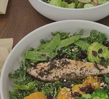 Pan-Seared Salmon with Kale Salad Bowl