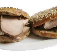 Braised pork belly sandwich with egg