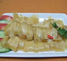 Oil-soaked tofu skin