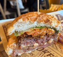 Old Dough Tiger Skin Wagyu Kimchi Burger