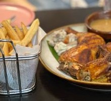Charcoal-Grilled Half Chicken