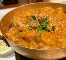 Toasted bread stewed chicken