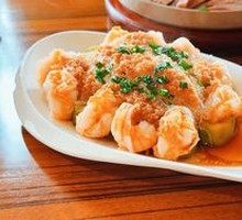 Garlic Shrimp with Loofah