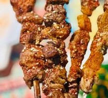 Lamb Skewers on Red Willow Branches
