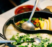 Large Lake Fish Head, Fish Balls, and Fish Cake Hot Pot