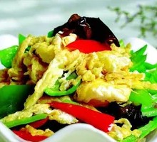 Egg and Green Pepper Rice Bowl