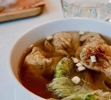 Fresh Shrimp Wonton Bamboo Noodle Soup