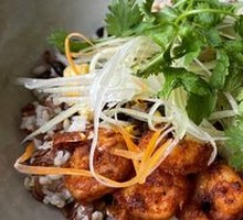 Thai Shrimp Bowl with Spicy Green Sauce