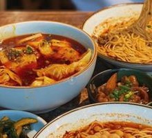 Spicy Broad Noodles with Pea Paste