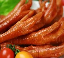 Stewed Chicken Feet and Pork Ribs in Iron Pot