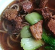 Hand-extruded noodle soup