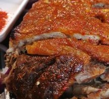Tandoor-roasted lamb leg