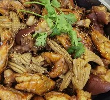 Squid and Shrimp Hot Pot