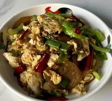 Duck Egg Stir-Fried Rice Noodles