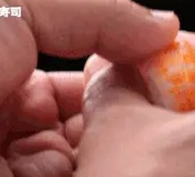 Prawn Hand Roll with Tail Garnish