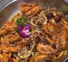 Squid and Shrimp Hot Pot