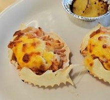 Cheese-Baked Crab Dumplings