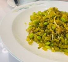 Salted Soybeans and Pickled Vegetable Dish