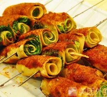 Tofu Skin Rolls with Enoki Mushrooms