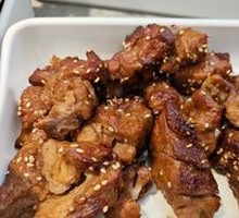Grilled Pork with Large Skewers