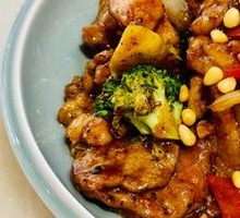 Sautéed Three Delicacies with Pine Nuts