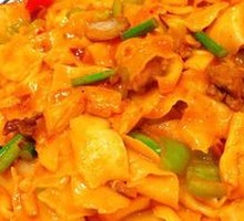 Spicy Chicken with Lamb Kidneys, Roasted Lamb Legs, and Noodles