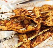 Grilled Spicy and Sour Wide Noodles