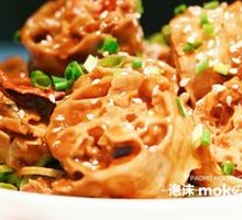 Juice-infused Lotus Root with Crispy Dough Sticks