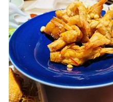 Pear-Encrusted Almond Shrimp