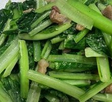 Fried Pork Crumbs with Bok Choy
