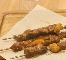 Skewered Lamb on Steel Rod