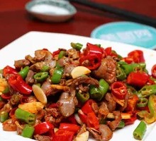 Spicy Stir-Fried Chicken Hearts