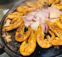 Grilled Shrimp on Iron Plate