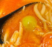 Tomato Sour Soup with Buckwheat Noodles