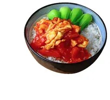 Tomato and Egg Noodles with Rice