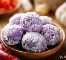 Glutinous Rice Balls with Purple Sweet Potato