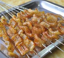 Grilled Pork Skin Skewers