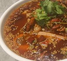 Spicy Dan Dan Noodles with Blood Sausage