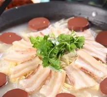 Big Iron Pot Sour Cabbage and Pork