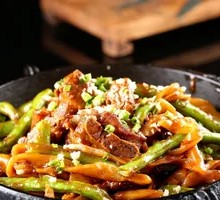 Fried Chicken and Green Bean Pancake