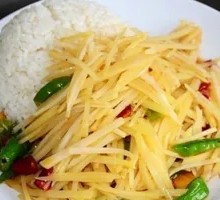 Spicy and Sour Potato Rice Bowl