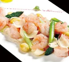 Bamboo Shoots and Chinese Yam Stir-Fried with Shrimp
