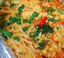 Aluminum-Wrapped Enoki Mushrooms